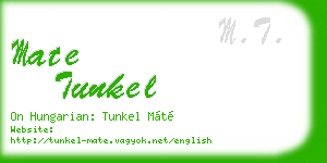 mate tunkel business card