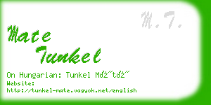 mate tunkel business card